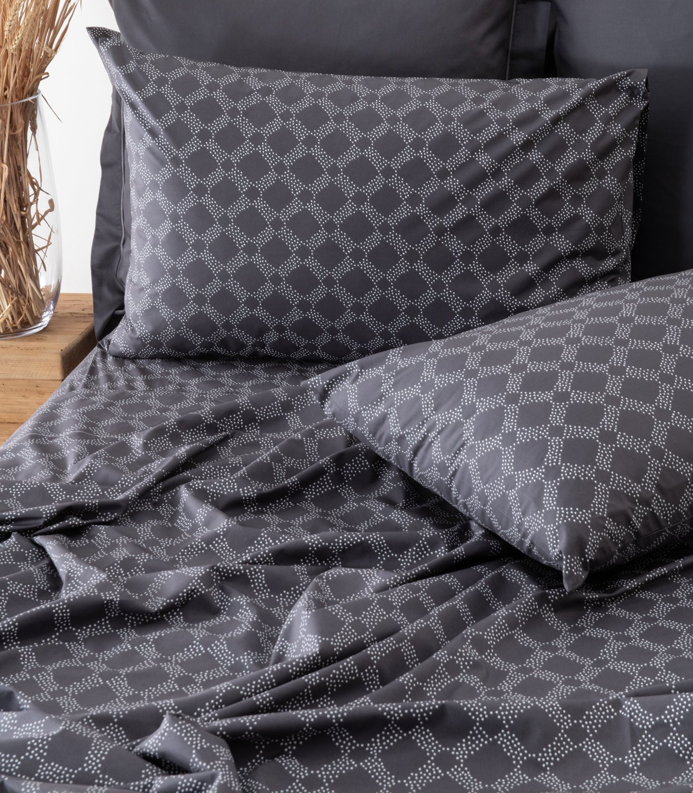 Percale Sheet Set - Limited Edition - Large Dot Slate
