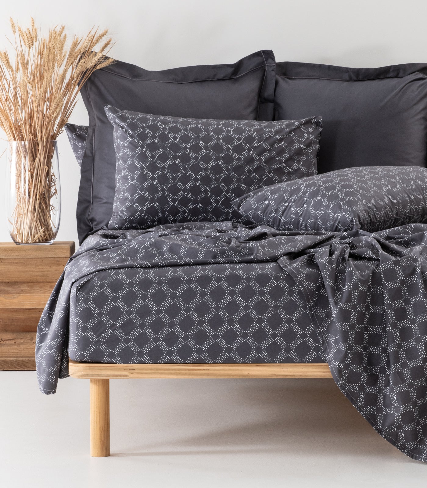 Percale Sheet Set - Limited Edition - Large Dot Slate