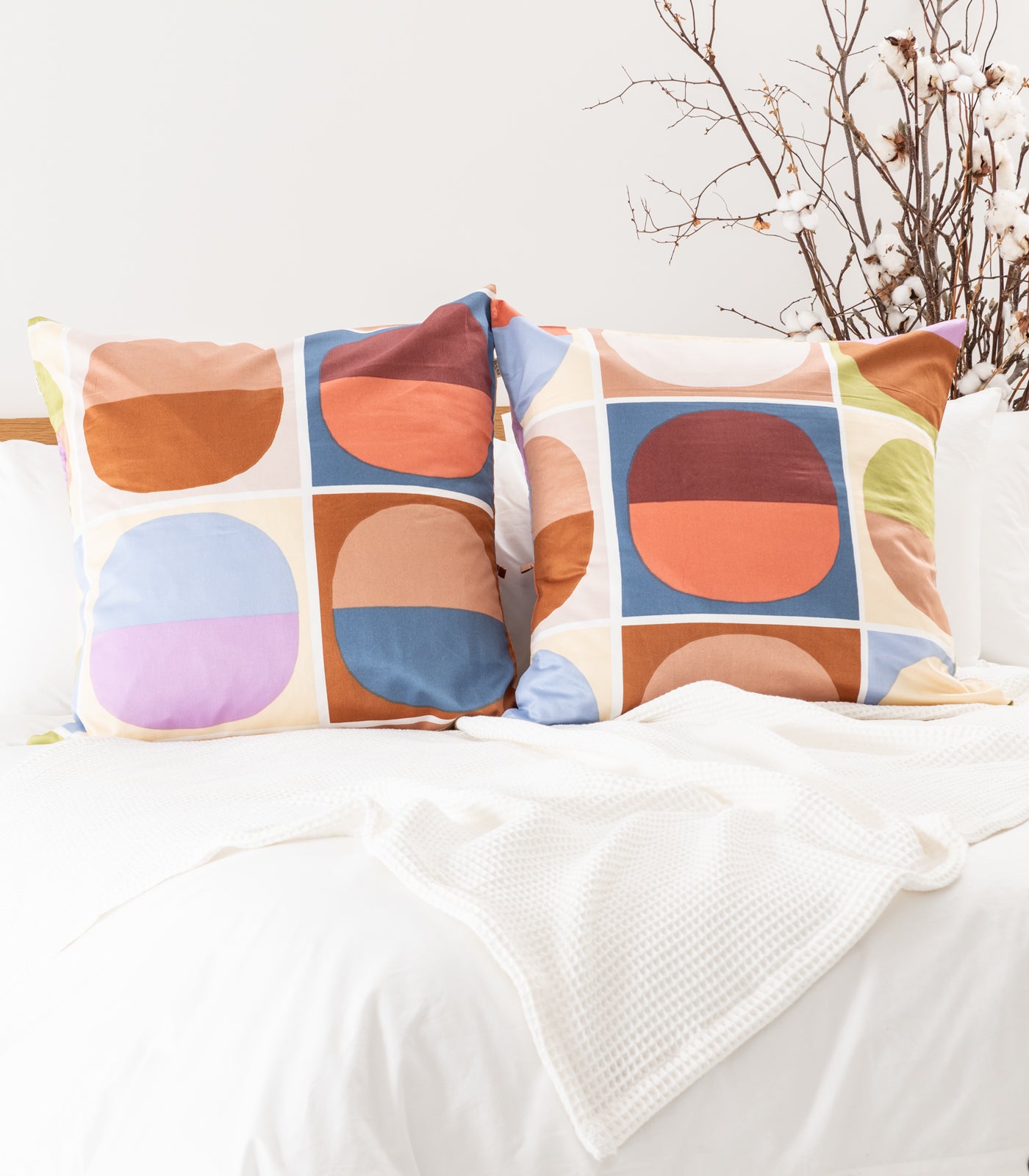 Bhumi Organic Cotton - European - Sateen Pillow Cases (pair) - Printed - Moonshades