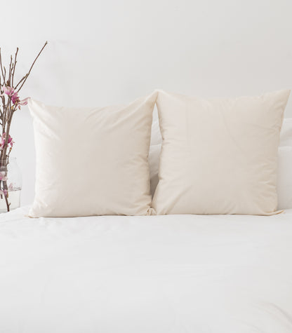 European Percale Pillow Cases - Natural