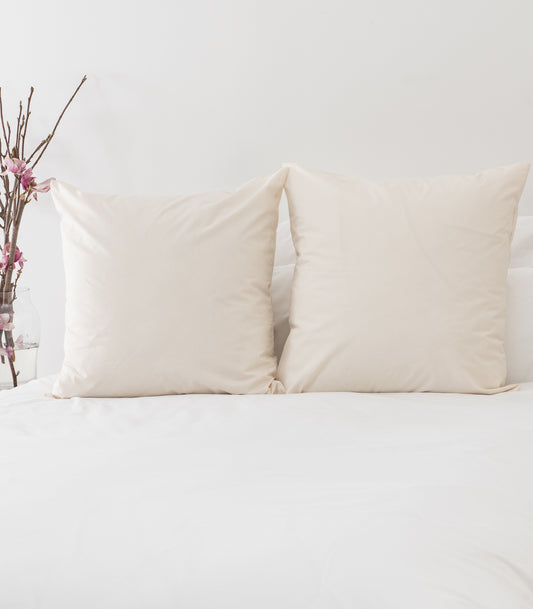 European Percale Pillow Cases - Natural