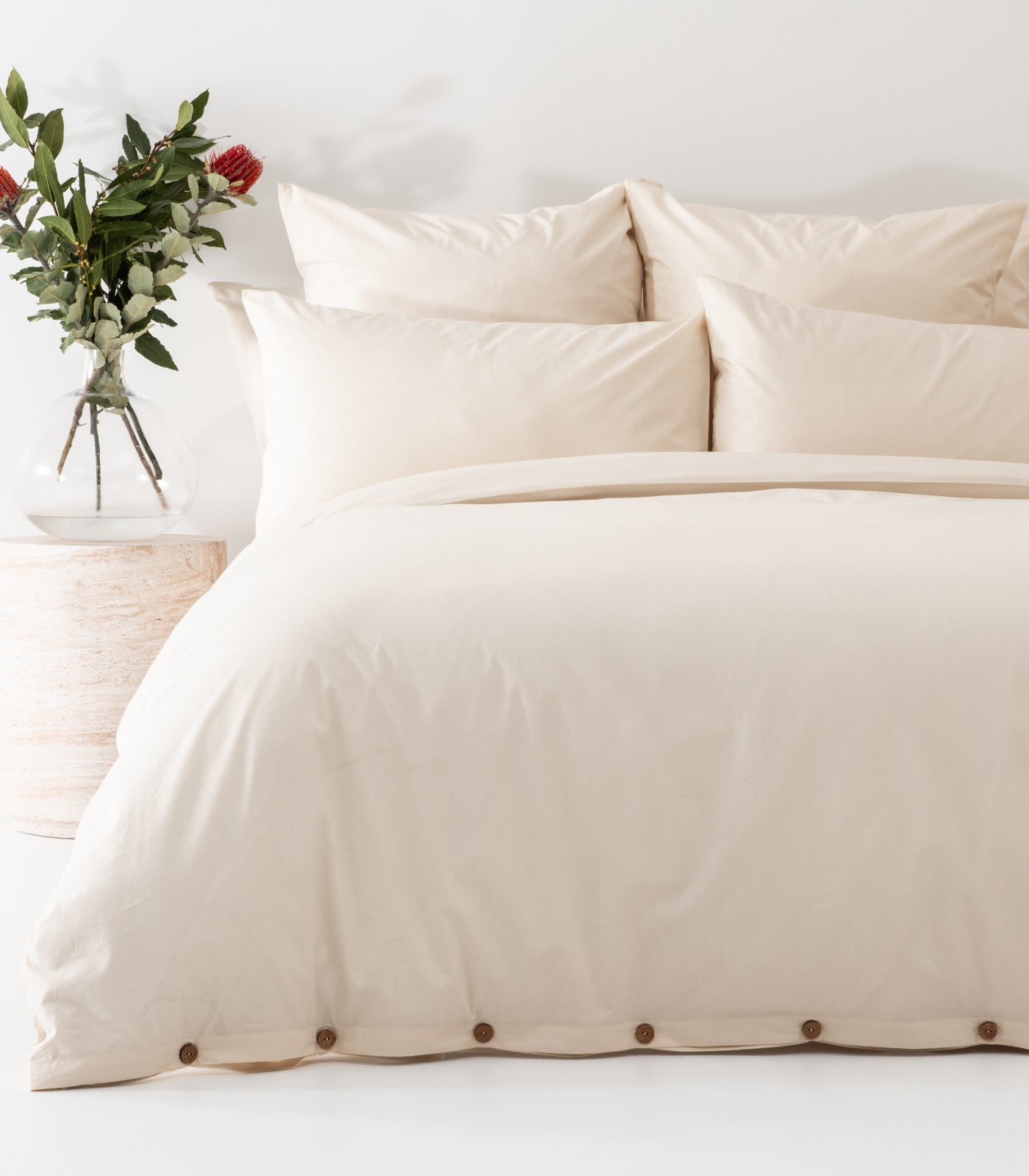 Percale Quilt Set - Natural