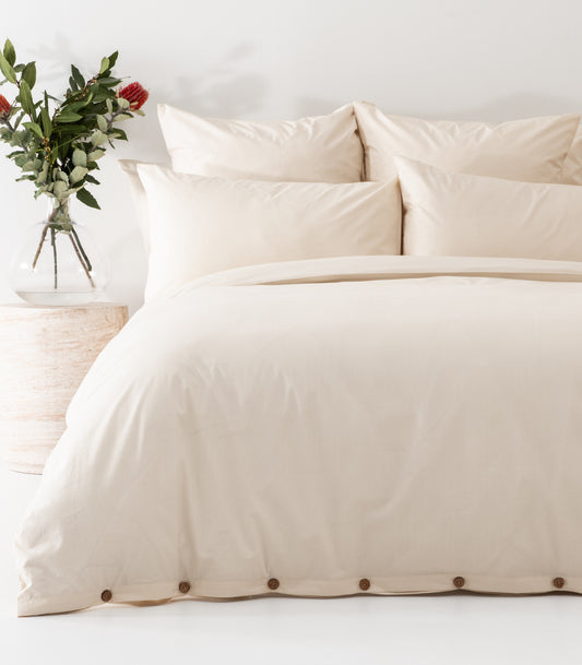 Percale Quilt Set - Natural