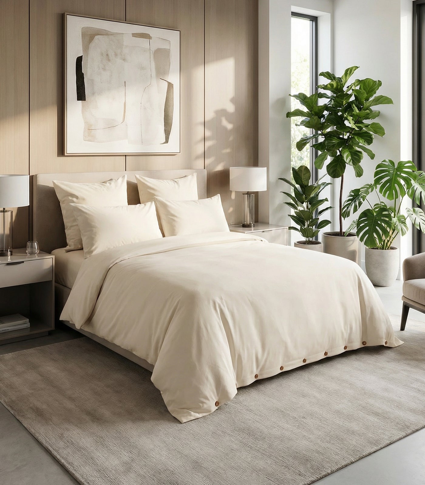 Bhumi Organic Cotton - Sateen Pillow Cases (Pair) - Natural