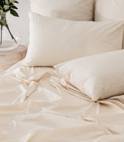 Bhumi Organic Cotton - Sateen Sheet Set - Natural