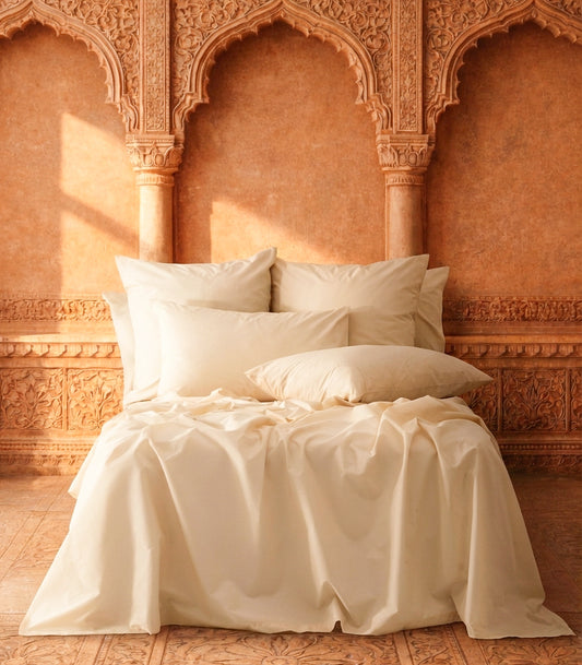 Bhumi Organic Cotton - Sateen Sheet Set - Natural