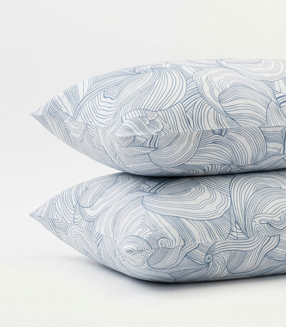Percale Pillow Cases (Pair) - Limited Edition - Oyster Blue