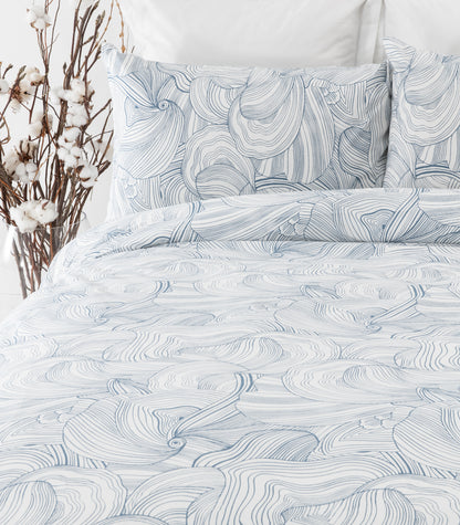 Percale Quilt Cover Set - Limited Edition - Oyster Blue