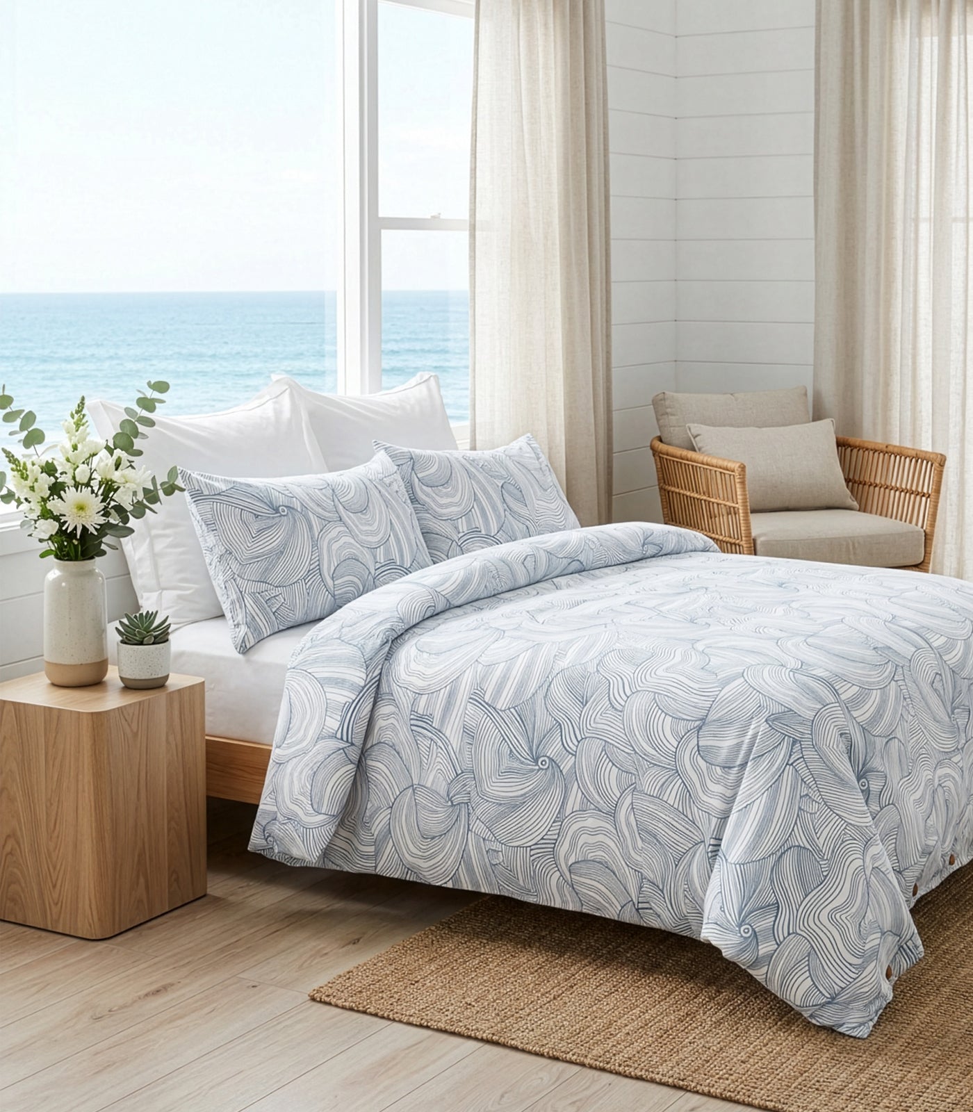 Percale Quilt Cover Set - Limited Edition - Oyster Blue
