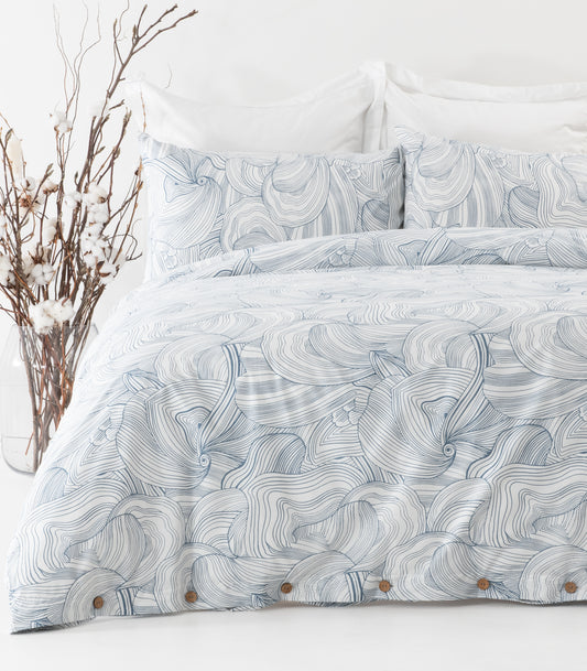 Percale Quilt Cover Set - Limited Edition - Oyster Blue