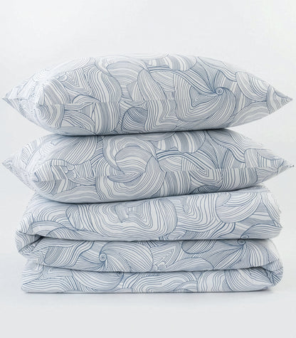 Percale Quilt Cover Set - Limited Edition - Oyster Blue