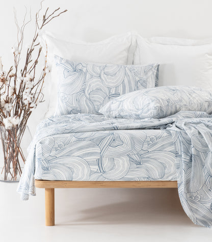 Percale Sheet Set - Limited Edition - Oyster Blue