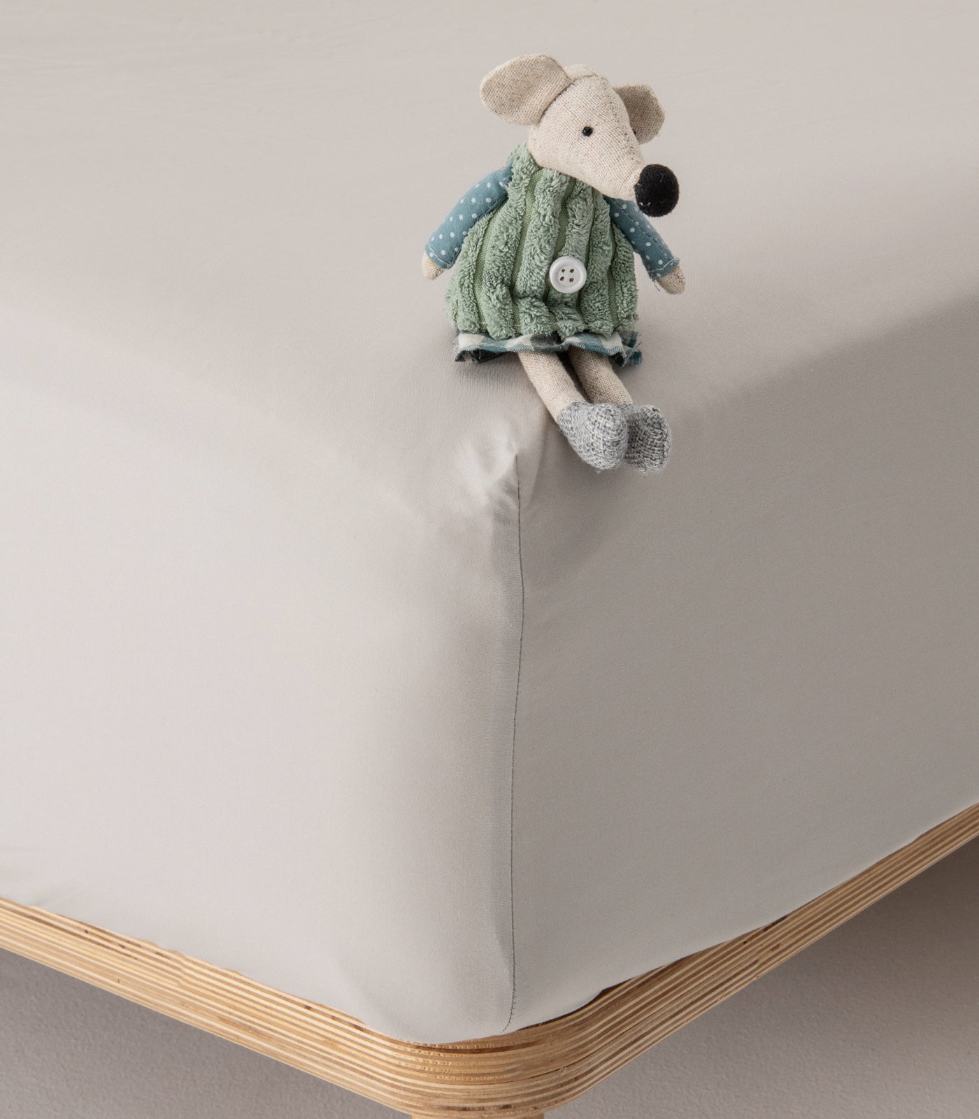 Fitted Percale Cot Sheet - Pewter