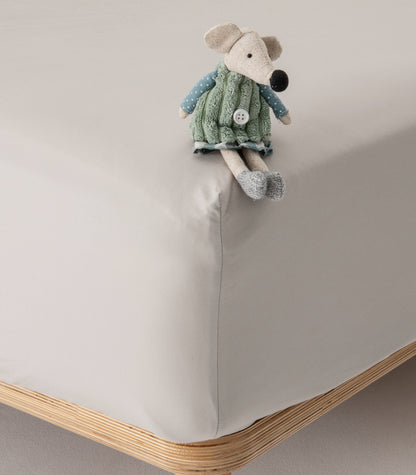 Fitted Percale Cot Sheet - Pewter