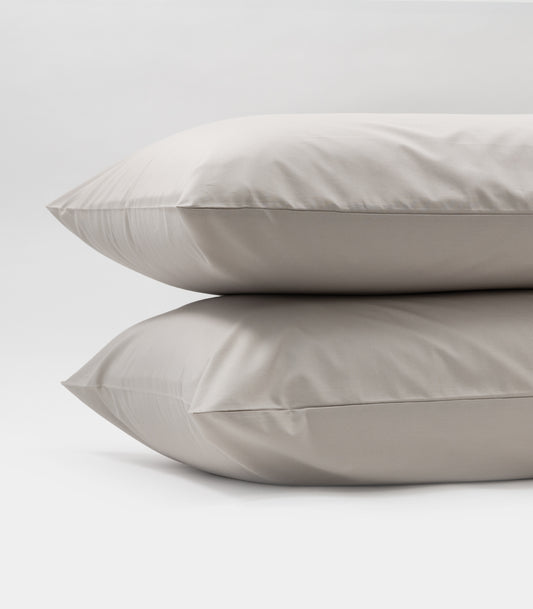 Percale Pillow Cases - Pewter