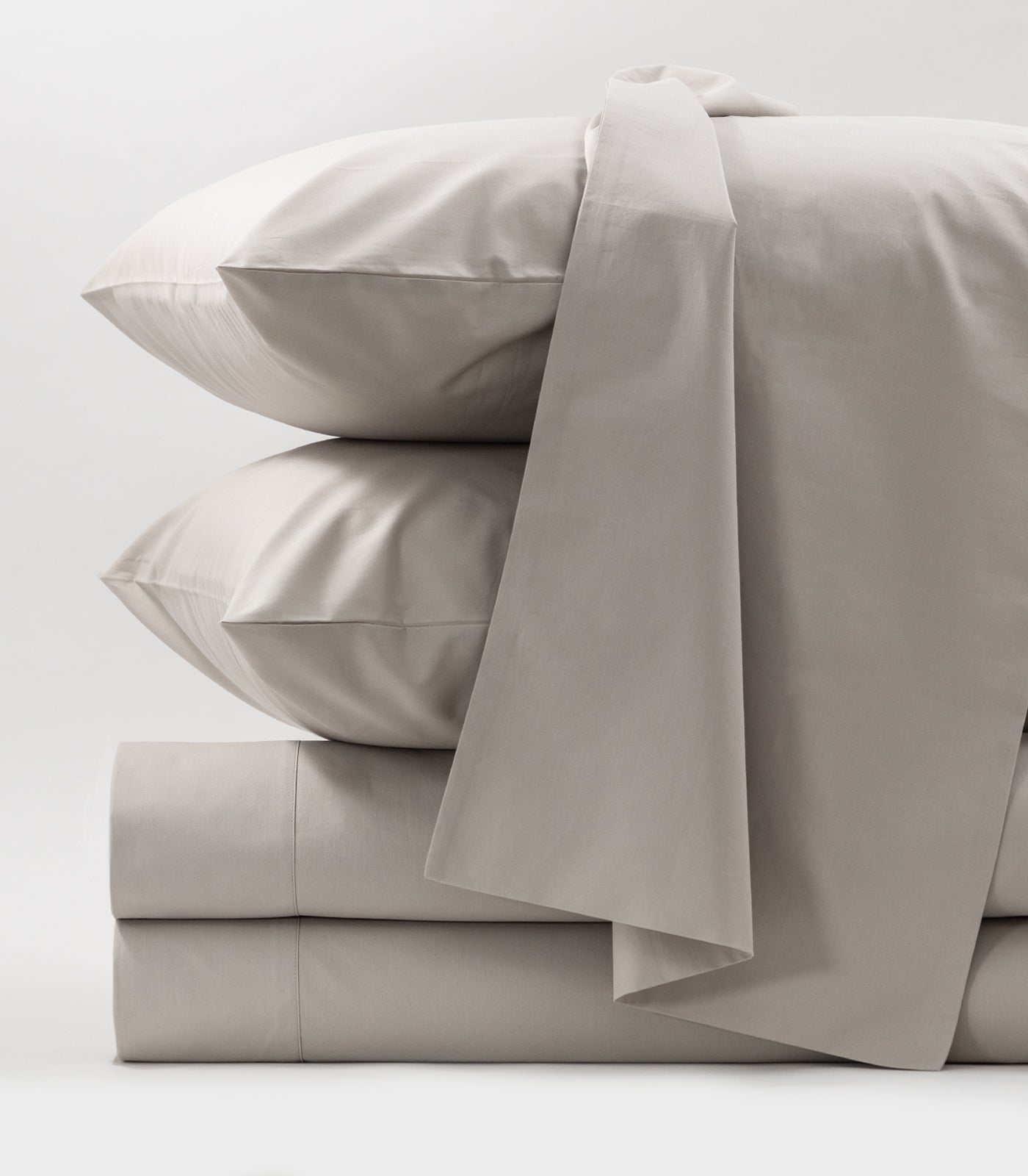Bhumi Organic Cotton - Sateen Sheet Set - Light Grey