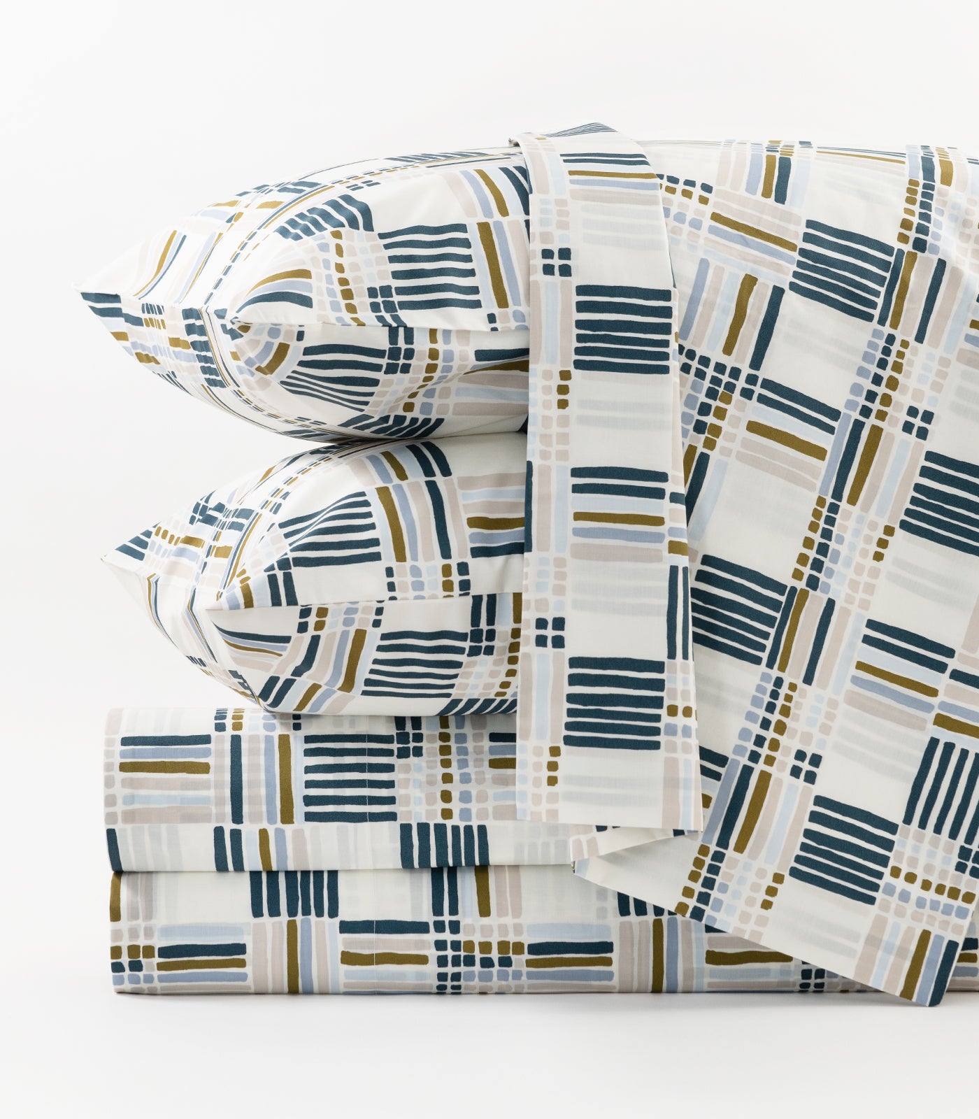 Percale Sheet Set - Limited Edition - Plaid Cream
