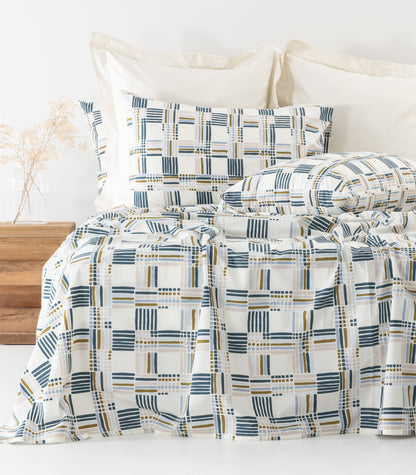 Percale Sheet Set - Limited Edition - Plaid Cream