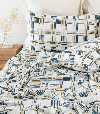 Percale Sheet Set - Limited Edition - Plaid Cream