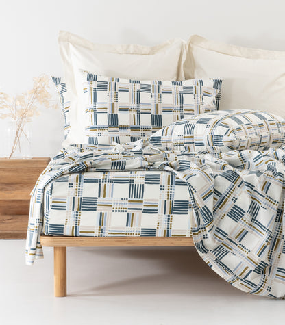Percale Sheet Set - Limited Edition - Plaid Cream