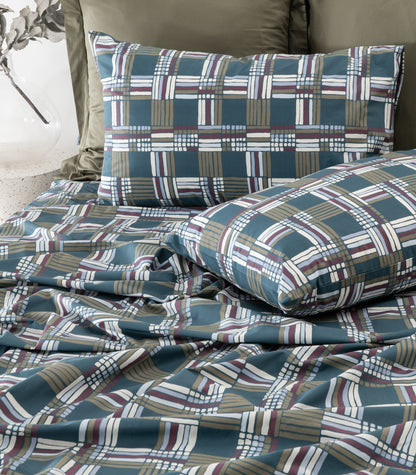 Percale Sheet Set - Limited Edition - Plaid Teal