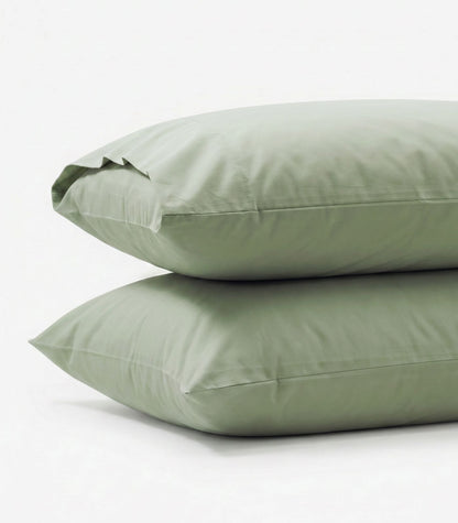 Percale Pillow Cases - Sage