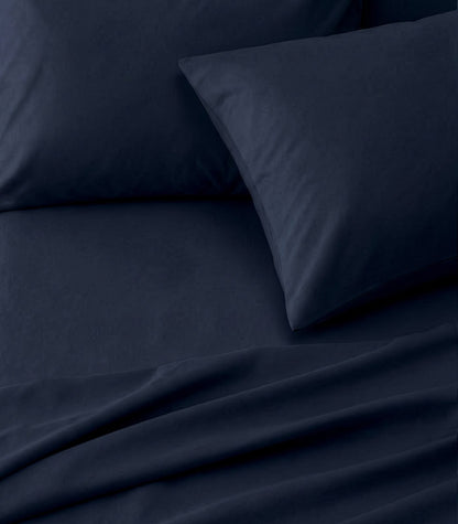 Bhumi Organic Cotton - Percale Sheet Set - Navy