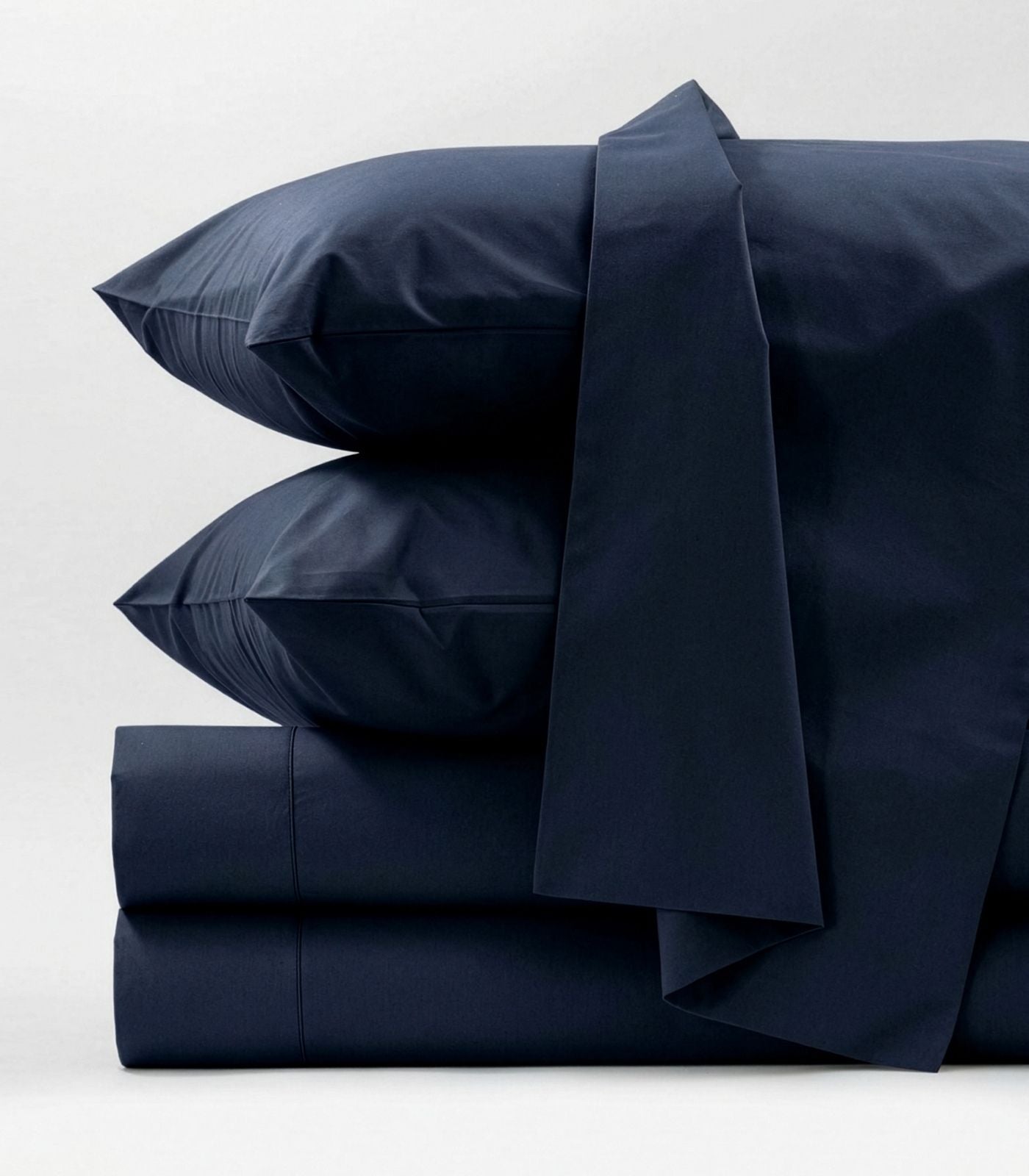 Bhumi Organic Cotton - Percale Sheet Set - Navy
