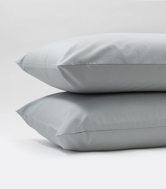 Percale Pillow Cases - Sky Blue