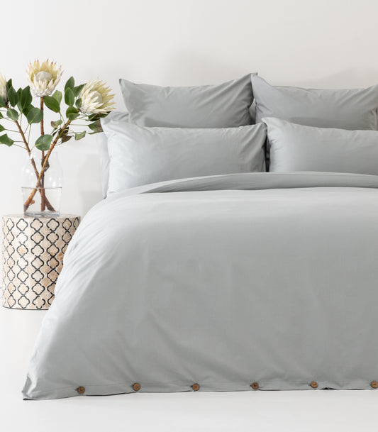 Percale Quilt Set - Sky Blue