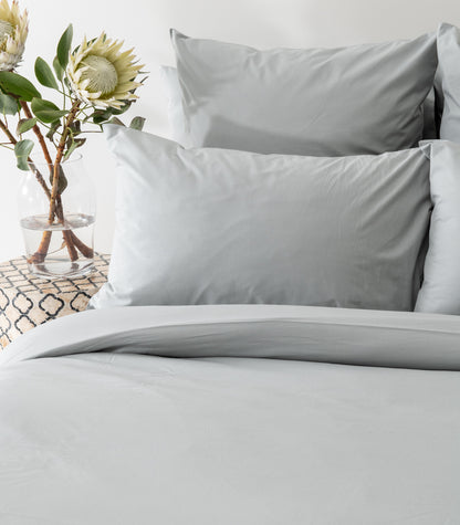 Percale Quilt Set - Sky Blue