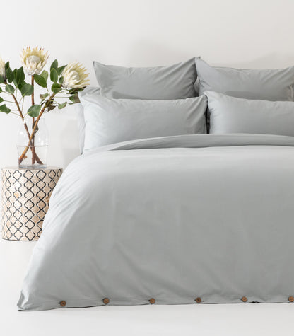 Percale Quilt Set - Sky Bkue