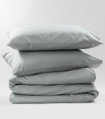 Percale Quilt Set - Sky Blue