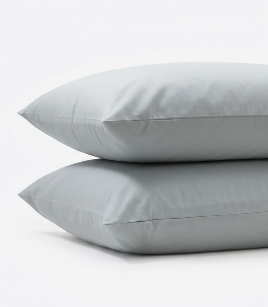 Percale Pillow Cases - Sky Blue