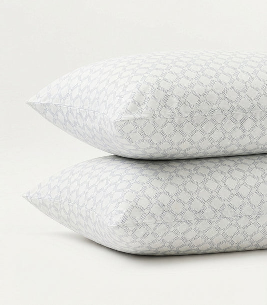 Percale Pillow Cases (Pair) - Limited Edition - Small Dot Blue