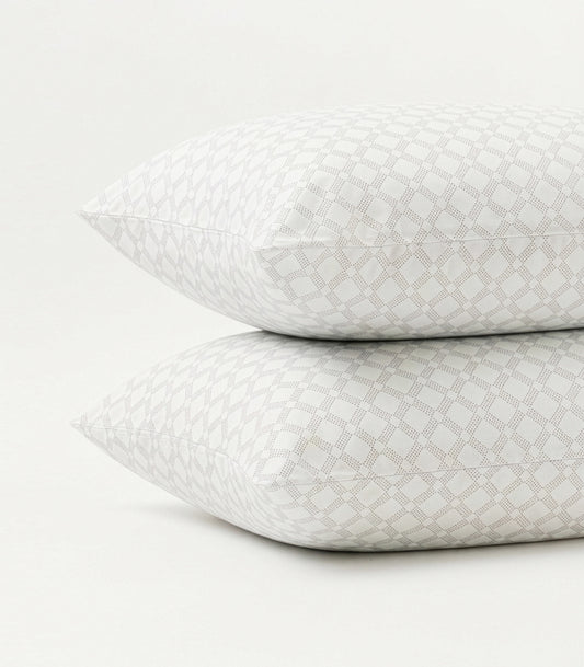 Percale Pillow Cases (Pair) - Limited Edition - Small Dot Grey