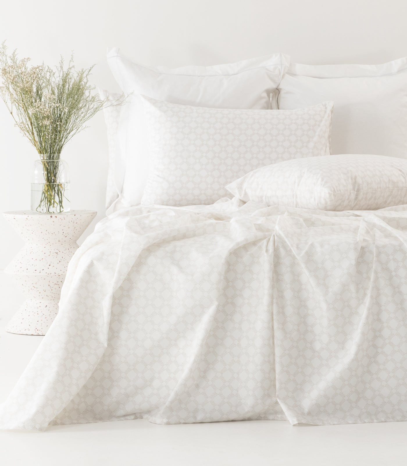 Percale Sheet Set - Limited Edition - Small Dot Grey