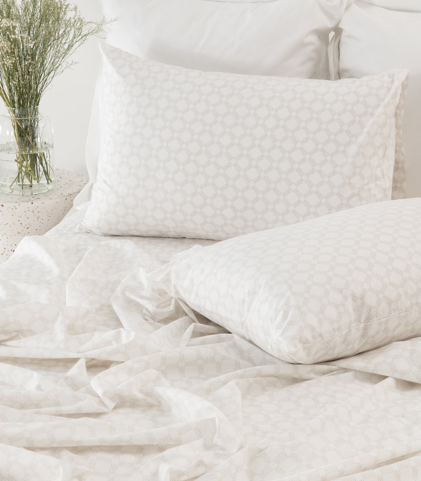 Percale Sheet Set - Limited Edition - Small Dot Grey