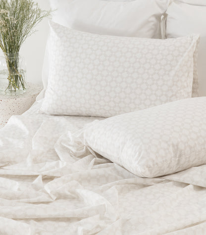 Percale Pillow Cases (Pair) - Limited Edition - Small Dot Grey