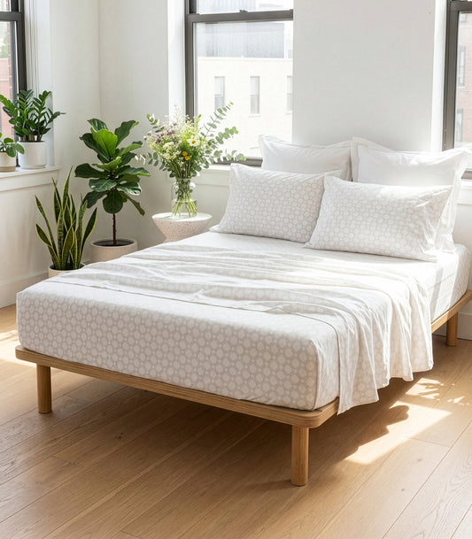 Percale Sheet Set - Limited Edition - Small Dot Grey