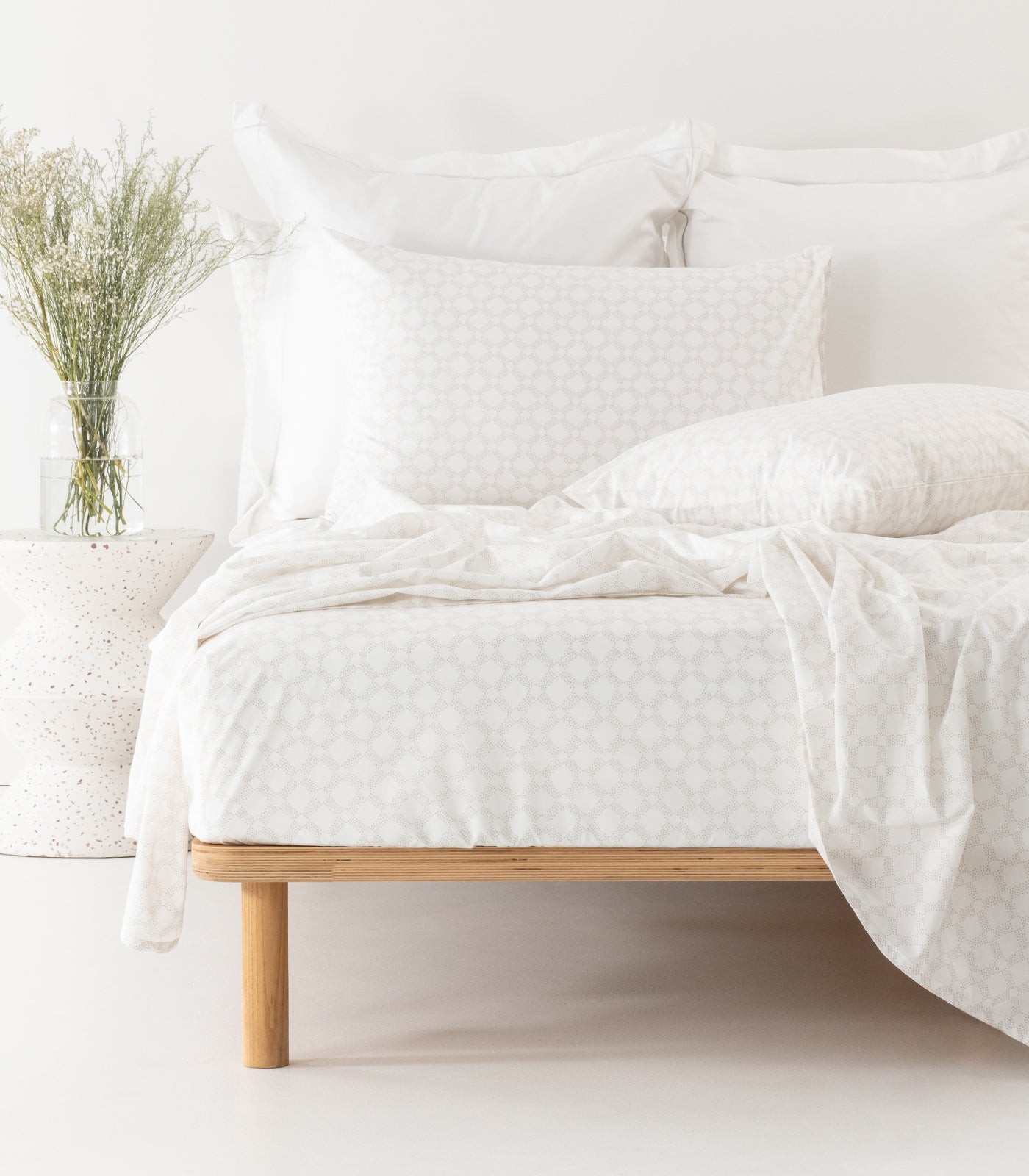 Percale Sheet Set - Limited Edition - Small Dot Grey