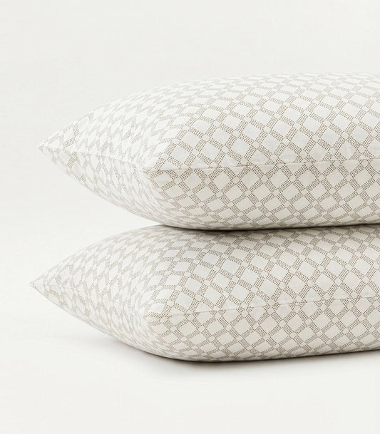 Percale Pillow Cases (Pair) - Limited Edition - Small Dot Pine