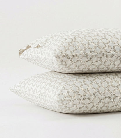 Percale Pillow Cases (Pair) - Limited Edition - Small Dot Pine
