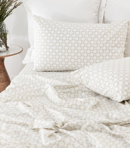 Percale Pillow Cases (Pair) - Limited Edition - Small Dot Pine