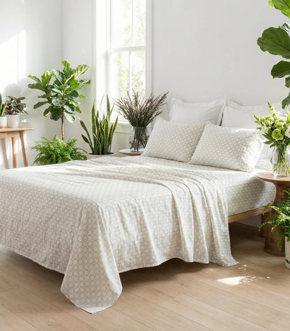 Percale Sheet Set - Limited Edition - Small Dot Pine
