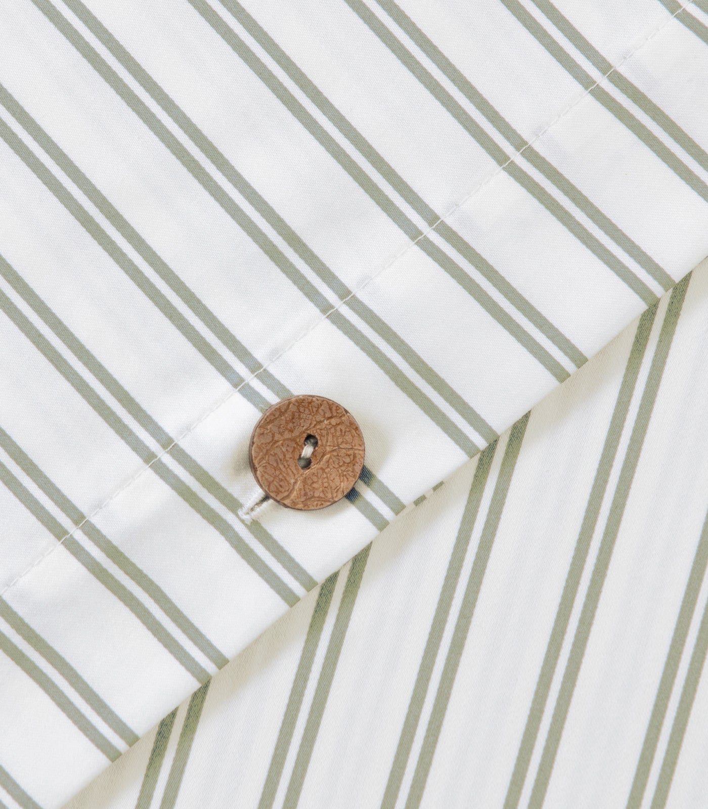 Percale Quilt Cover Set - Limited Edition - Tandem Stripe Moss