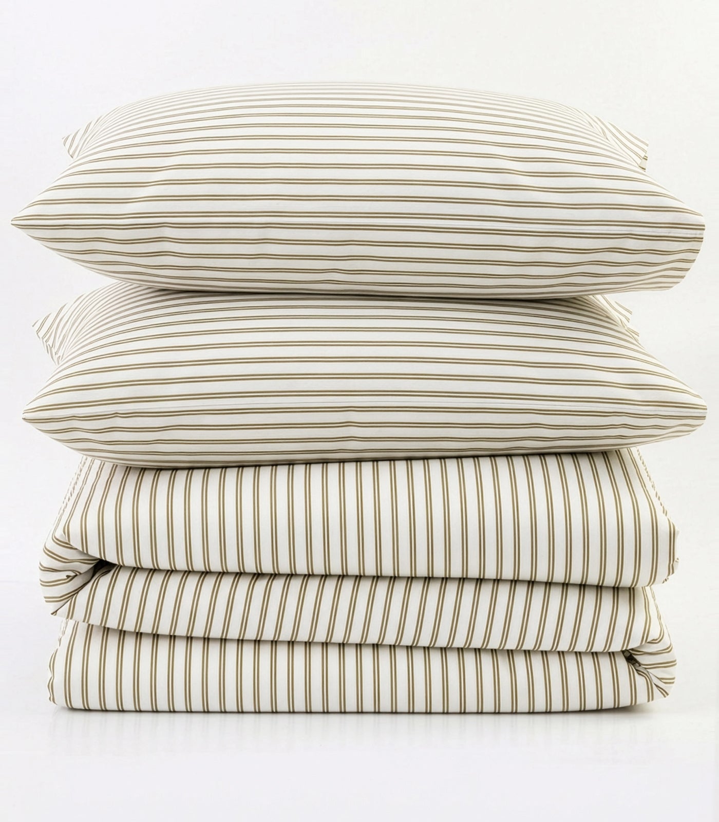 Percale Quilt Cover Set - Limited Edition - Tandem Stripe Pine