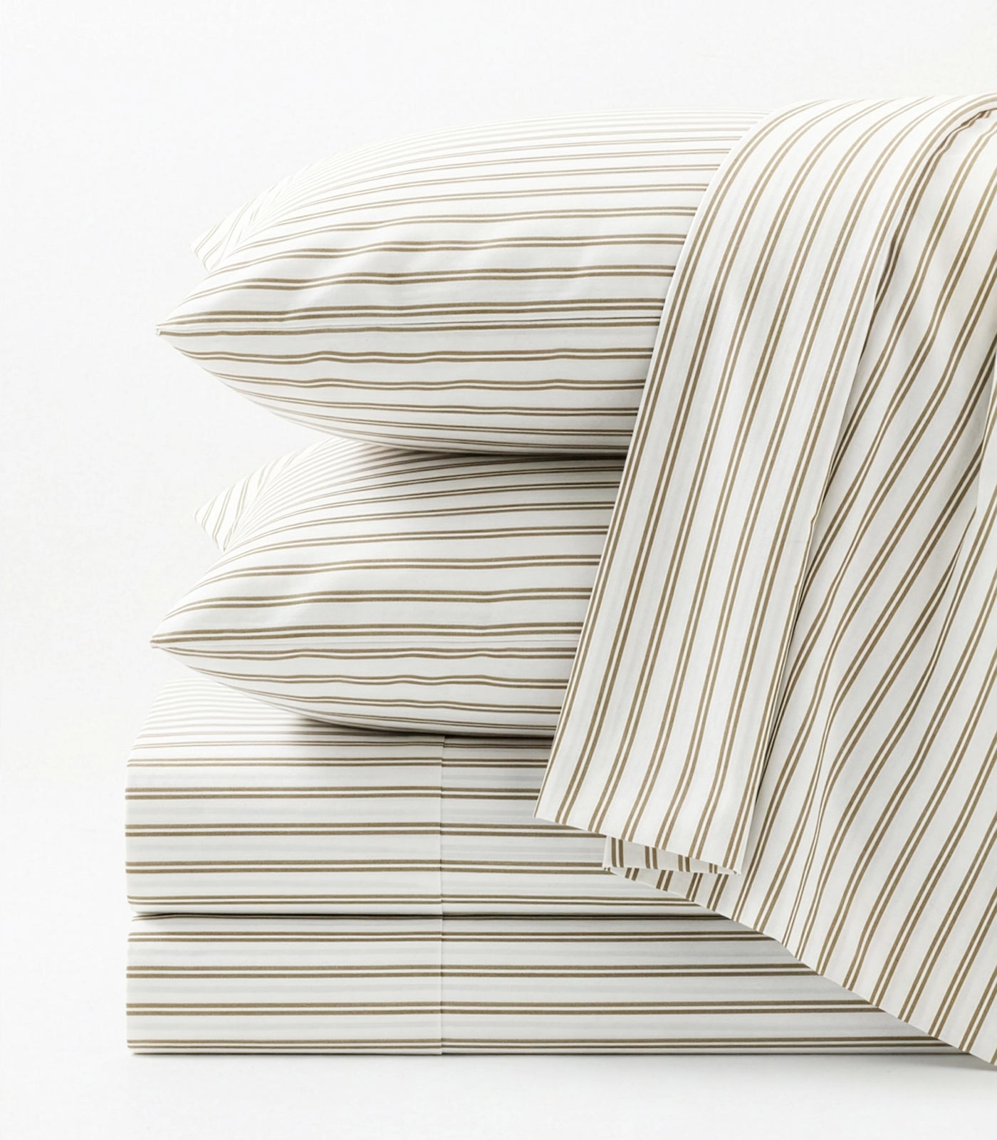 Percale Sheet Set - Limited Edition - Tandem Stripe Pine