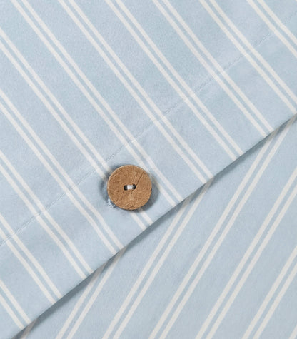 Percale Quilt Cover Set - Limited Edition - Tandem Stripe Sky