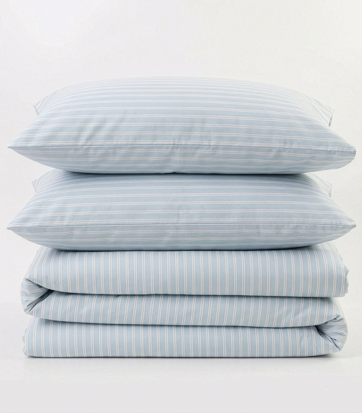 Percale Quilt Cover Set - Limited Edition - Tandem Stripe Sky